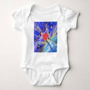 Body Joyeuse fille avec oiseaux Bébé Bodysuit