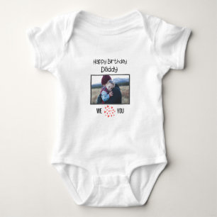 BODY JOYEUX ANNIVERSAIRE DADDY BABY BODYSUIT TEXTE PERS