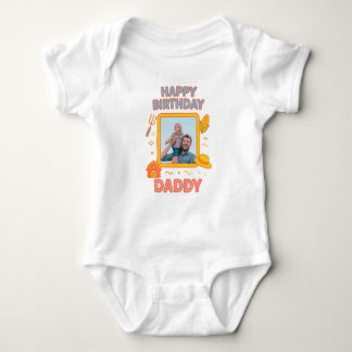 BODY JOYEUX ANNIVERSAIRE DADDY VÊTEMENTS BÉBÉ PHOTO PER