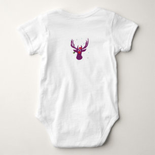 Body Joyeux New year Deer Baby Jersey Bodysuit, Blanc