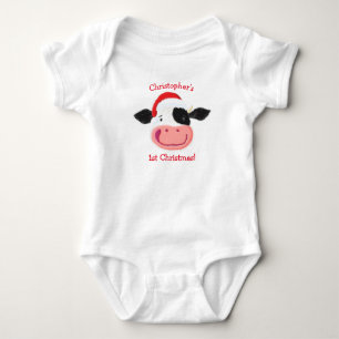 Body Joyeux Noël à la vache Holstein