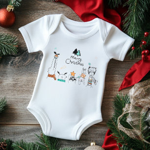 Body Joyeux Noël Animaux caricaturaux Vacances