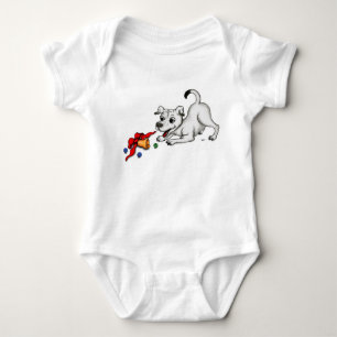 Body Joyeux Noël ! Chiot avec Cloche et Balle