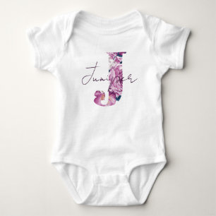 Body Juniper Baby Name Reveal Outfit Vintage Floral J