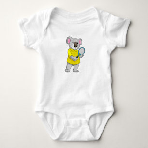 Body Koala à Tennis avec raquette de tennis