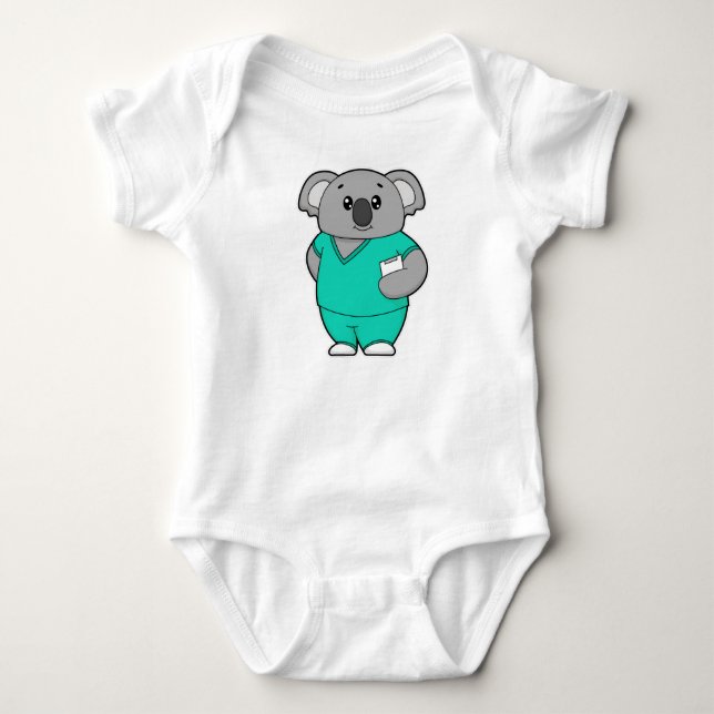 Body Koala comme infirmière avec Bloc-notes (Devant)