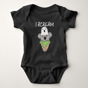 Body Koala Halloween Ghost I Scream Ice Cream Pun
