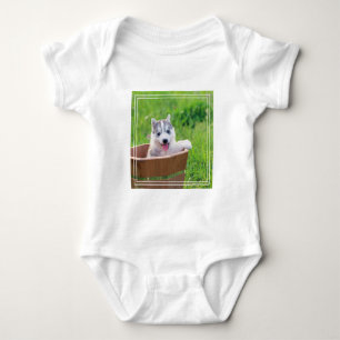 Body La marionnette sibérienne Husky dans un pot