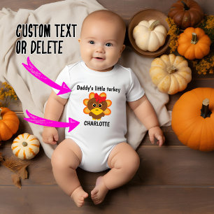 Body La petite dinde de papa avec son maillot de bébé