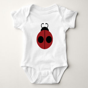 Body Ladybug 60s rétro cool rouge jaune