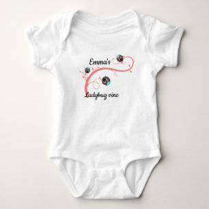 Body Ladybug floral mignon vigne rose