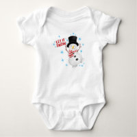 Laisser la neige Snowman Bodysuit pour bébé