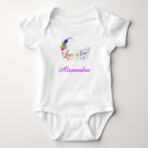 L'amour est l'amour Plume Arc-en-Ciel Fille Person