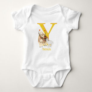 Body L'animal ABC Y est pour le bodysuit bébé yak