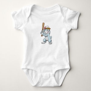 Body Lapin au baseball avec batte de baseball