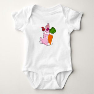 Body Lapin avec carotte et coeur