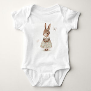 Body Lapin Brown en robe florale