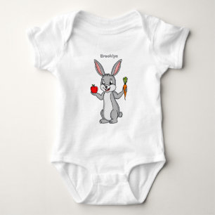 Body Lapin mignon avec dessin animé de légumes