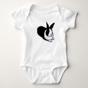 Body Lapin noir et blanc