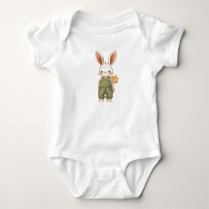 Body Lapin Surprise Douce avec Fleurs