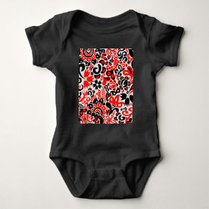 Body L'art populaire ukrainien motif floral abstact 