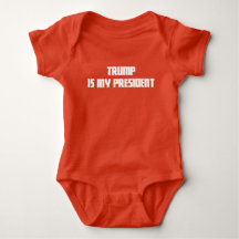 L'atout est mon Président Red Baby Snap Tee