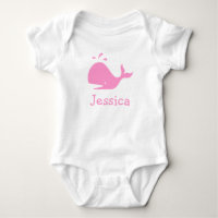 Le bébé rose de baleine vêtx | Personalizable