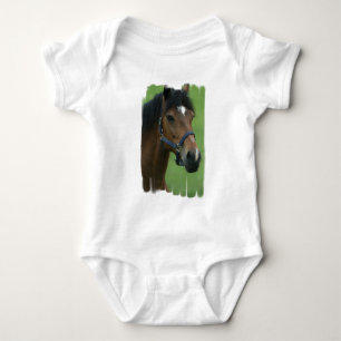Body Le cheval Arabe décrit le T-shirt de bébé