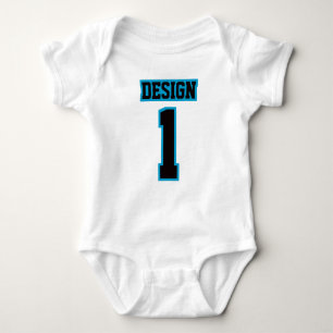 Body Le football BLEU NOIR BLANC latéral Babywear du