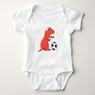 Body Le football jouant le dinosaure