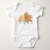 Le grand ours Brown aide peu ours jaune