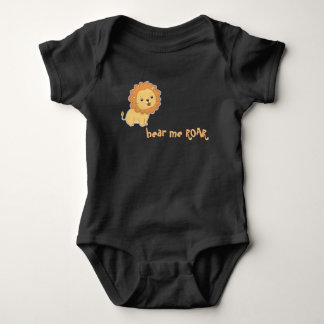 Body Le lion drôle de combinaison de noir de bébé