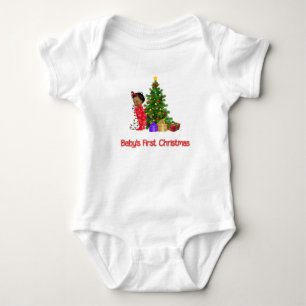 Body Le premier Noël de la petite fille afro-américai
