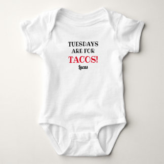 Body Les mardis sont pour Tacos ! Blanc et rouge person