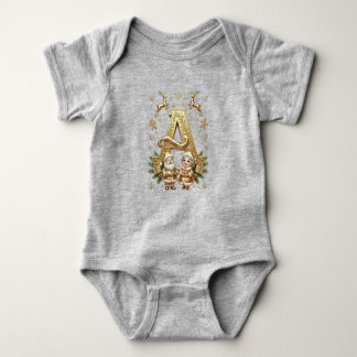 Body Letter A: Royal Gold Luxury Christmas