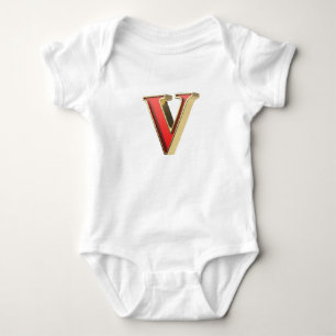 Body Lettre en verre rouge V