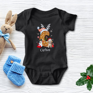 Body Lettre pain d'épices de Noël Festif C Boy