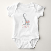 Lettre personnalisée et nom Bodysuit bébé