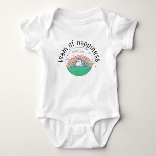 Body Licorne heureuse avec un arc-en-ciel