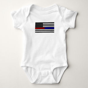 Body ligne mince symbole Etats-Unis de rouge bleu de