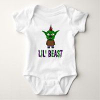 Lil' Beast Goblin pourpre et vert goutte Police T
