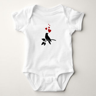 Body little bird with hearts