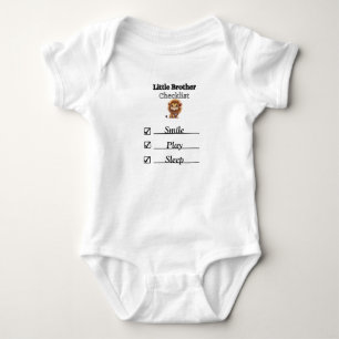 Body Little Brother Lion Checklist Bodysuit T-shirt
