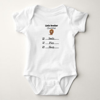 Body Little Brother Lion Checklist Bodysuit T-shirt