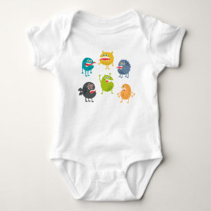 Body Little cute funny monsters