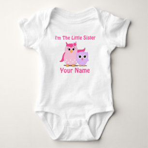 Body Little Sister Owl Personnalisé T Shirt
