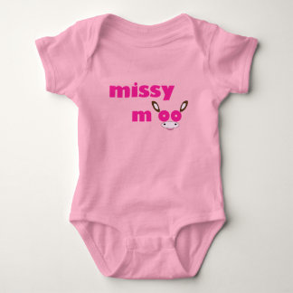 Body Logo de la vache Missy Moo rose