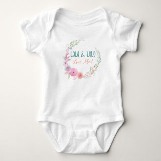Body Lola et Lolo m'aiment guirlande florale