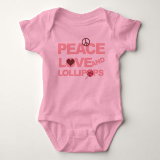 Body Lollipopes de l'amour de la paix bébé fille ramepe