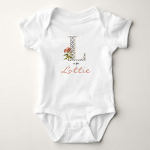 Body Lottie Nom Révéler Floral Lettre L Girl Whimsical